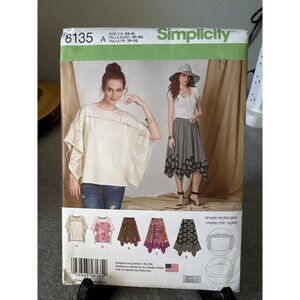 Uncut Sewing Pattern Simplicity 8135 Top Skirt Size 6 8 10 12 14 16 18 20 22 24